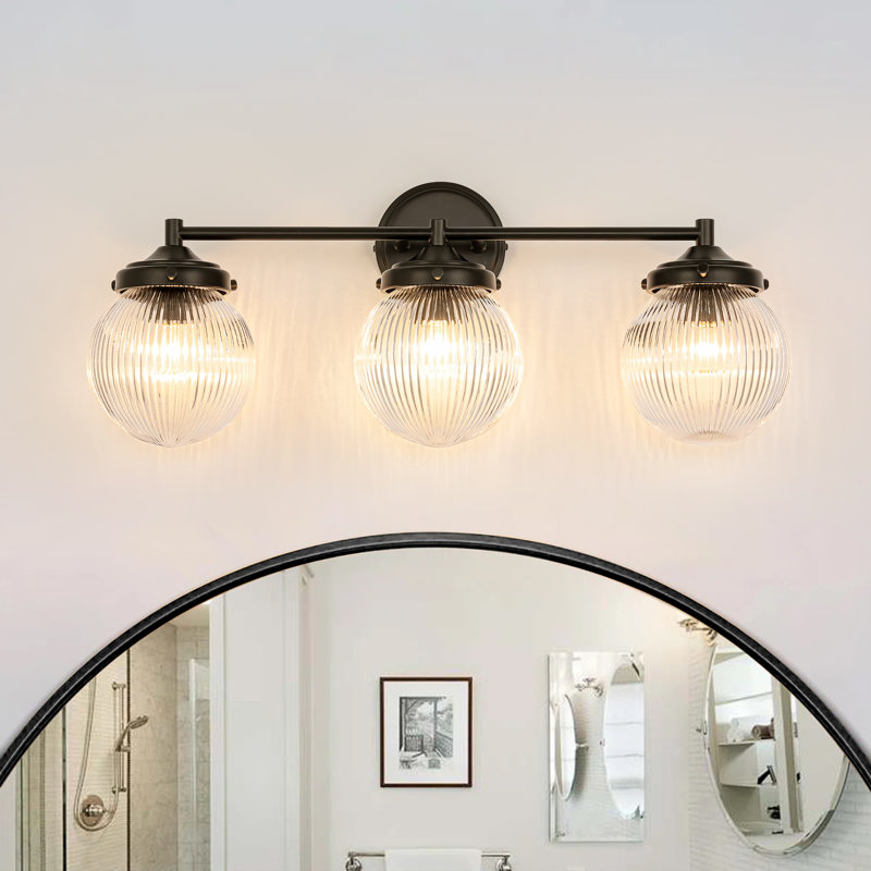3 - Light Dimmable Vanity Light, Matte Black