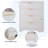 Dresser for Bedroom with 4 Drawers, Wave Fluted Modern Chest of Drawers, Tall Wood Storage Organizer-1734592702