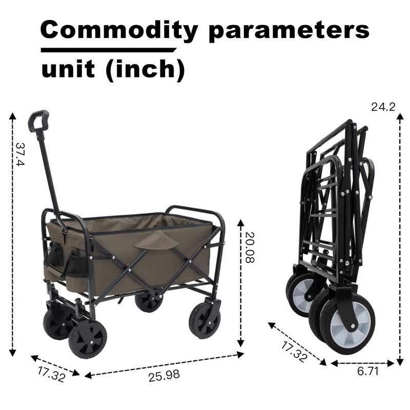 Foldable Trolley, Gray