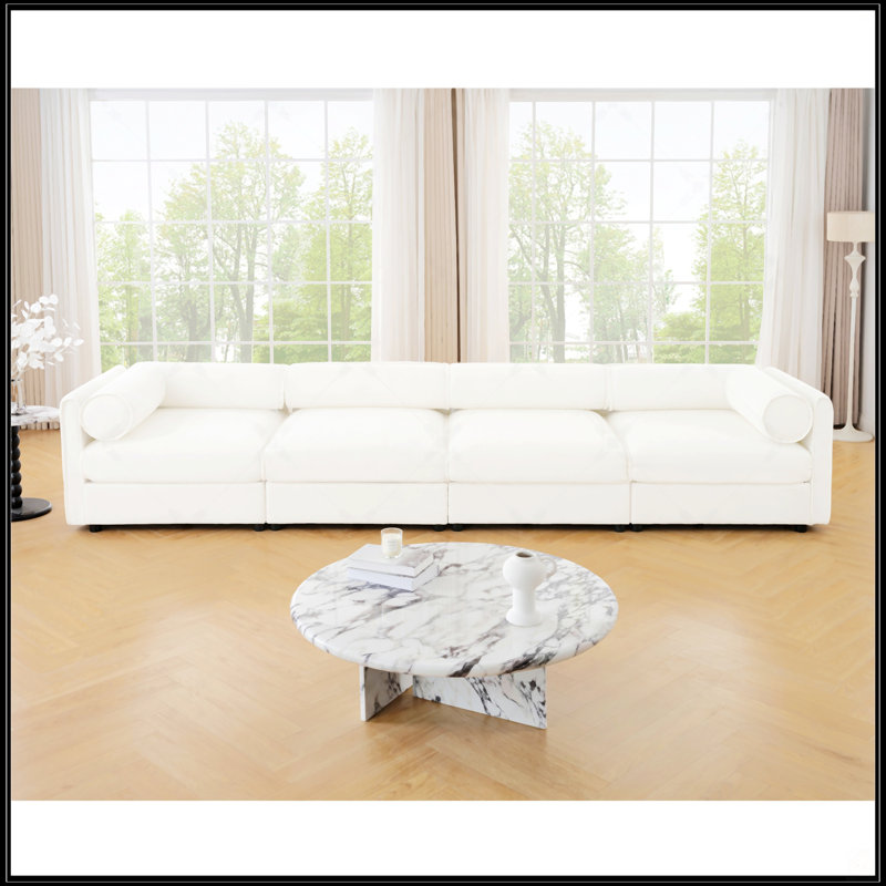 Canapé modulaire modulaire avec rangement, Blanc