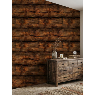 Dark Rustic Wood Wallpaper Weathered Timber Reclaimed Barnwood Decorative Mural