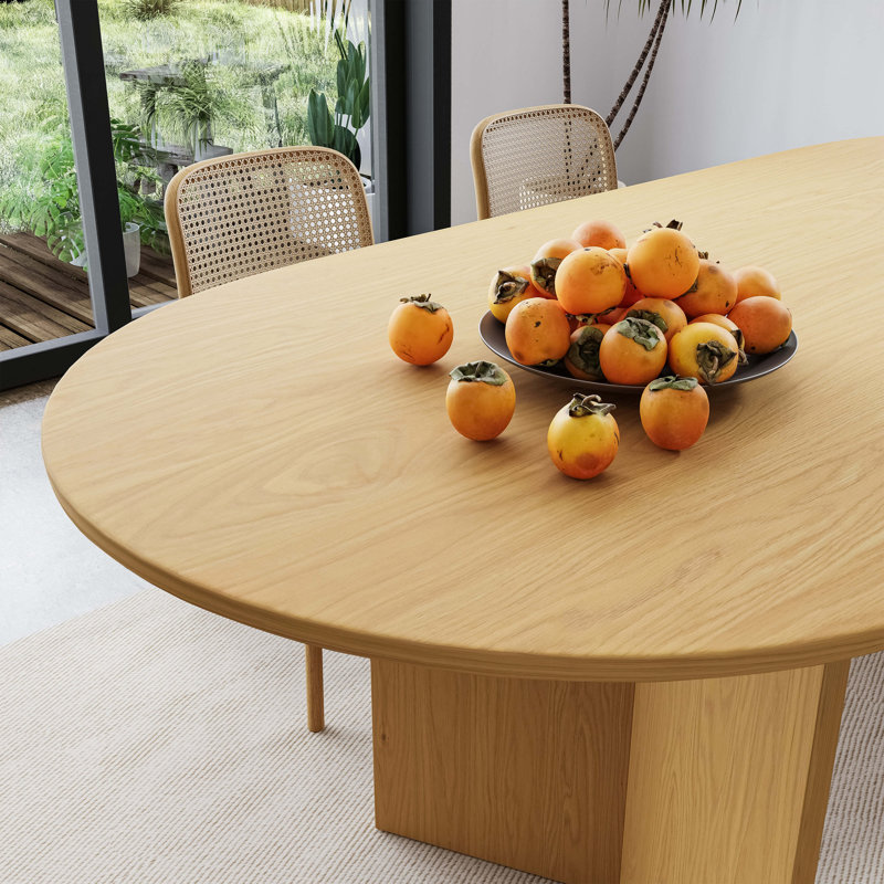 Table de salle à manger Kowalsky, 7 Pieces: Table, 6 Chairs, Oak, White