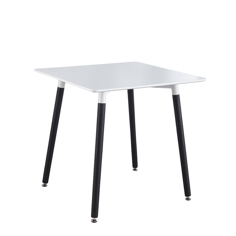 Keighly Solid Wood Base Dining Table, Black