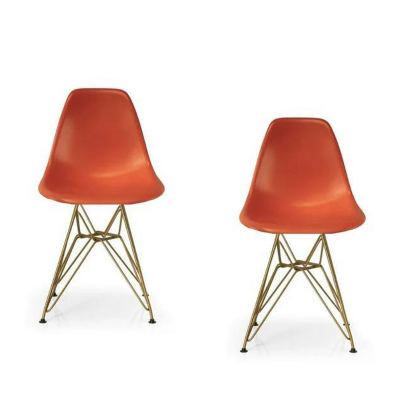 Chaise d'appoint Loie Pays-Bas, Orange, 4, Argent argent