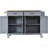 Kitchen Island Cart with Solid Wood Top and Locking Wheels, 54.3 Inch Width, 4 Door Cabinet and Two Drawers, Spice Rack, Towel Rack (Grey Blue)-1429120008