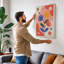 Geometric Botanical Bloom Mid-Century - Wrapped Canvas-963974923-963974925