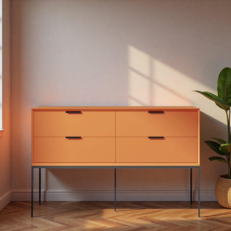 Buffet de salle à manger luxueux de style italien, H 31,5 po x l 55,12 po x P 15,75 po