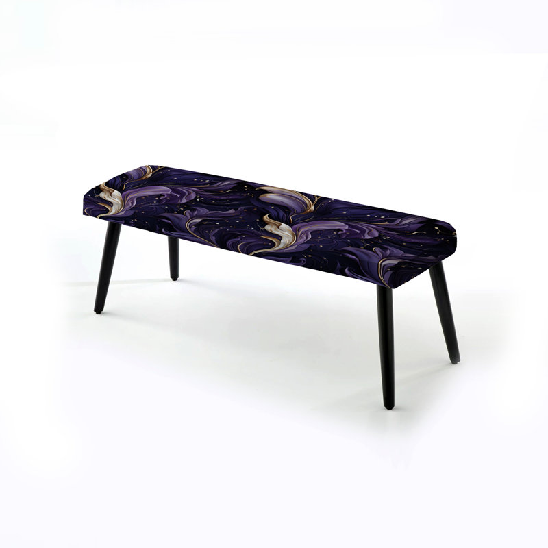 Banc rembourré noir Deep Purple Wave Majesty Glam