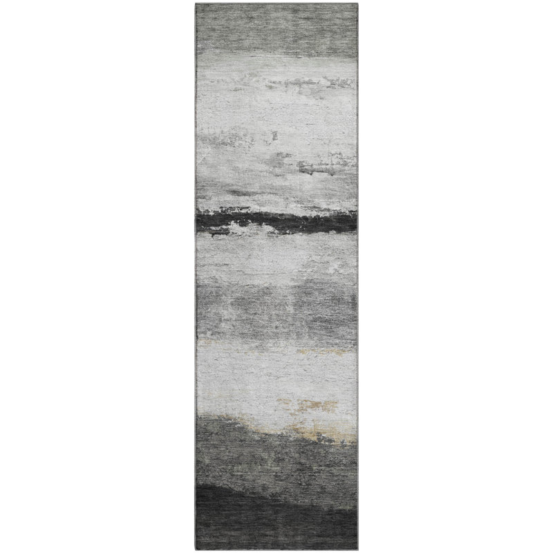 Tapis rayé de qualité supérieure Mayfield, Étain, Tapis de couloir 2 pi 3 po x 7 pi 6 po