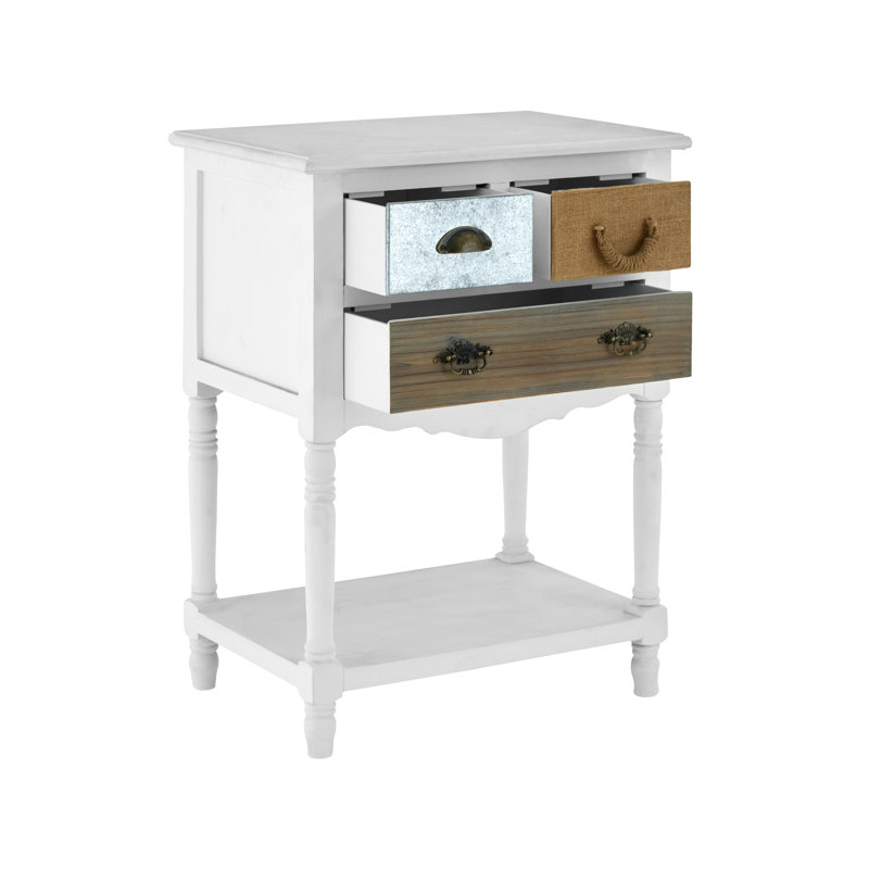Fernandina Beach 60cm W Manufactured Wood Bedside Table