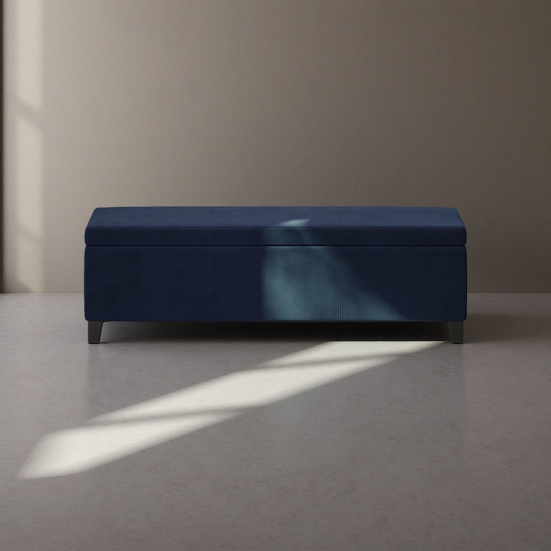 OTTOMAN DE RANGEMENT V2, Bleu très foncé