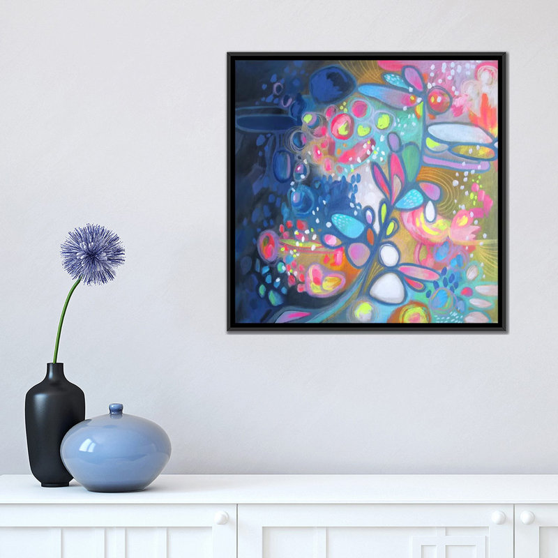 «Wake Up Sunshine», impression sur toile tendue, H 18 po x l 18 po x P 1,5 po, Toile encadrée noire, Pas de tapis
