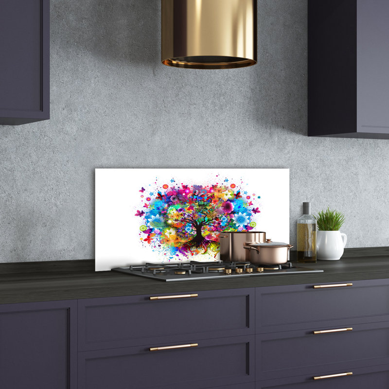 50cm W x 100cm L Glass Peel and Stick Panel