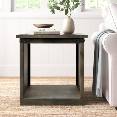 Hungerford Farmhouse Side Table, No Assembly Required