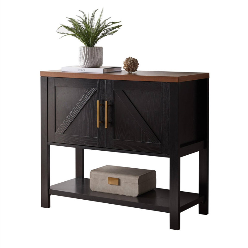 Buffet Amleto, Noir / noyer