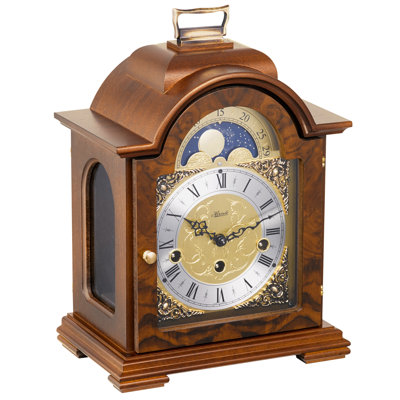Bracket Clock in a Mahogany Finish with a Mechanical 8 Day Westminster Chiming Movement