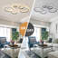 39 in. Ceiling Fan with Lights and Remote, Flush Mount Modern Indoor Ceiling Fans for Bedroom Dining Room Living Room-822683318