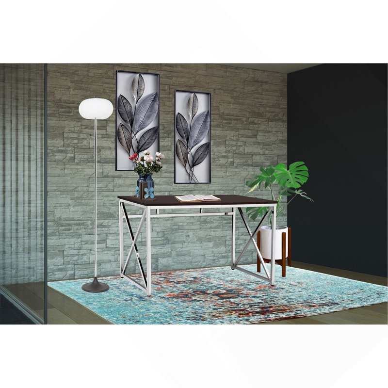 Bureau en MDF Madison / chrome Madison