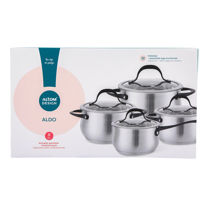 8 - Piece Stainless Steel Cookware Set