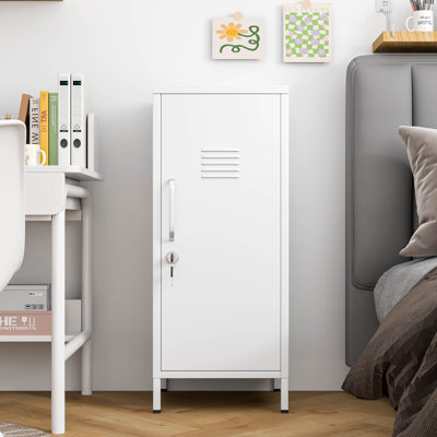 35.43"H Metal Locker Storage Cabinet ,Steel Office Locker with 2 Adjustable Shelves by winiowa