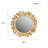 Modern Gold Gingko Leaf Round Wall Mirror