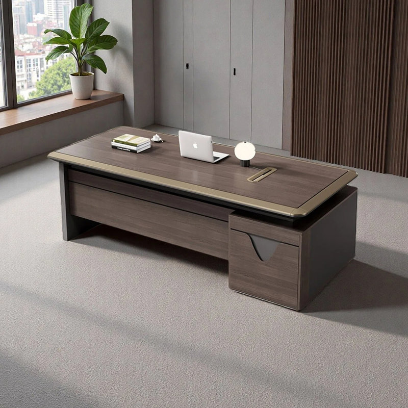 Bureau moderne au bureau, H 29,92 po x l 70,87 po x P 31,5 po
