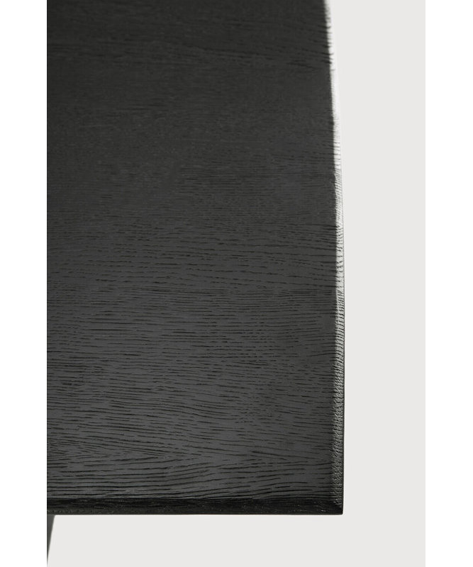 Oak Dining Table, 39.38" W x 86.62" L, Black