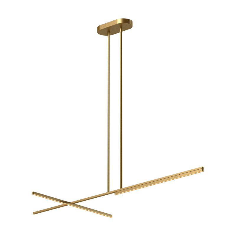 Shift 1 - Light LED Pendant, 1.25" H x 59.88" W x 0.63" D, Brushed Gold