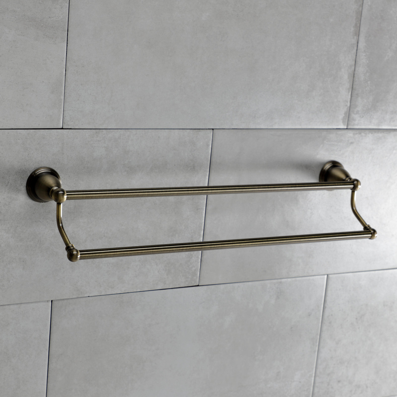 Heritage 24" Dual Towel Bar, Vintage Brass