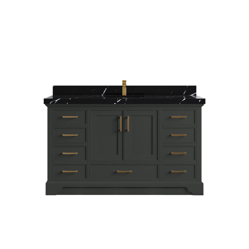 Meuble-lavabo simple avec plateau Charlotte 60
