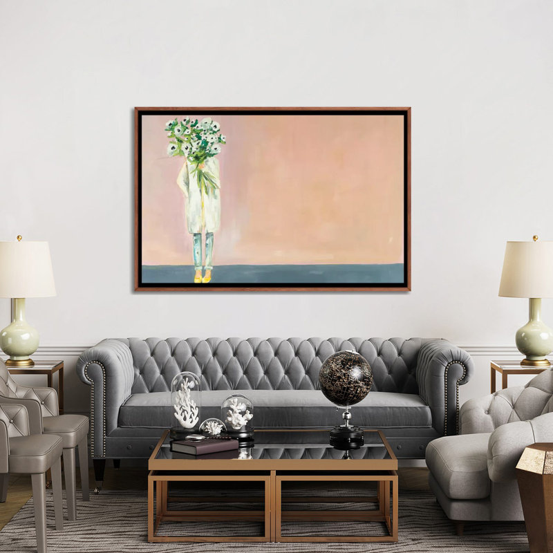 «Anemone» par Meredith Steele - reproduction d'art, H 18 po x l 26 po x P 1,5 po, Toile avec cadre en bois classique