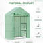 Ahtyana Walk In Greenhouse with Shelves Portable 141 x 72 x 191cm Green