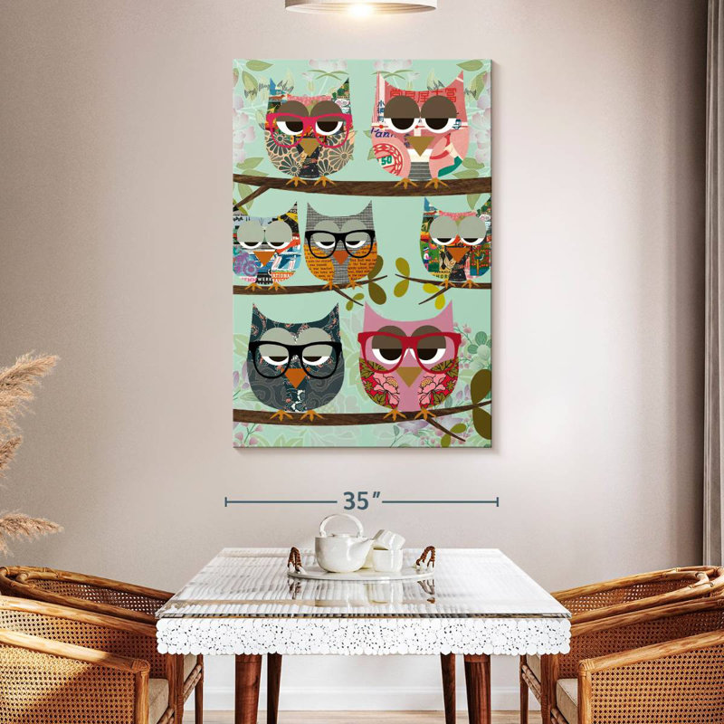 Brampt Owl Friends, 51" H x 34" W