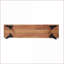 Meuble télé | Bois d'acacia 58 po avec rangement | Noyer brun | Salon