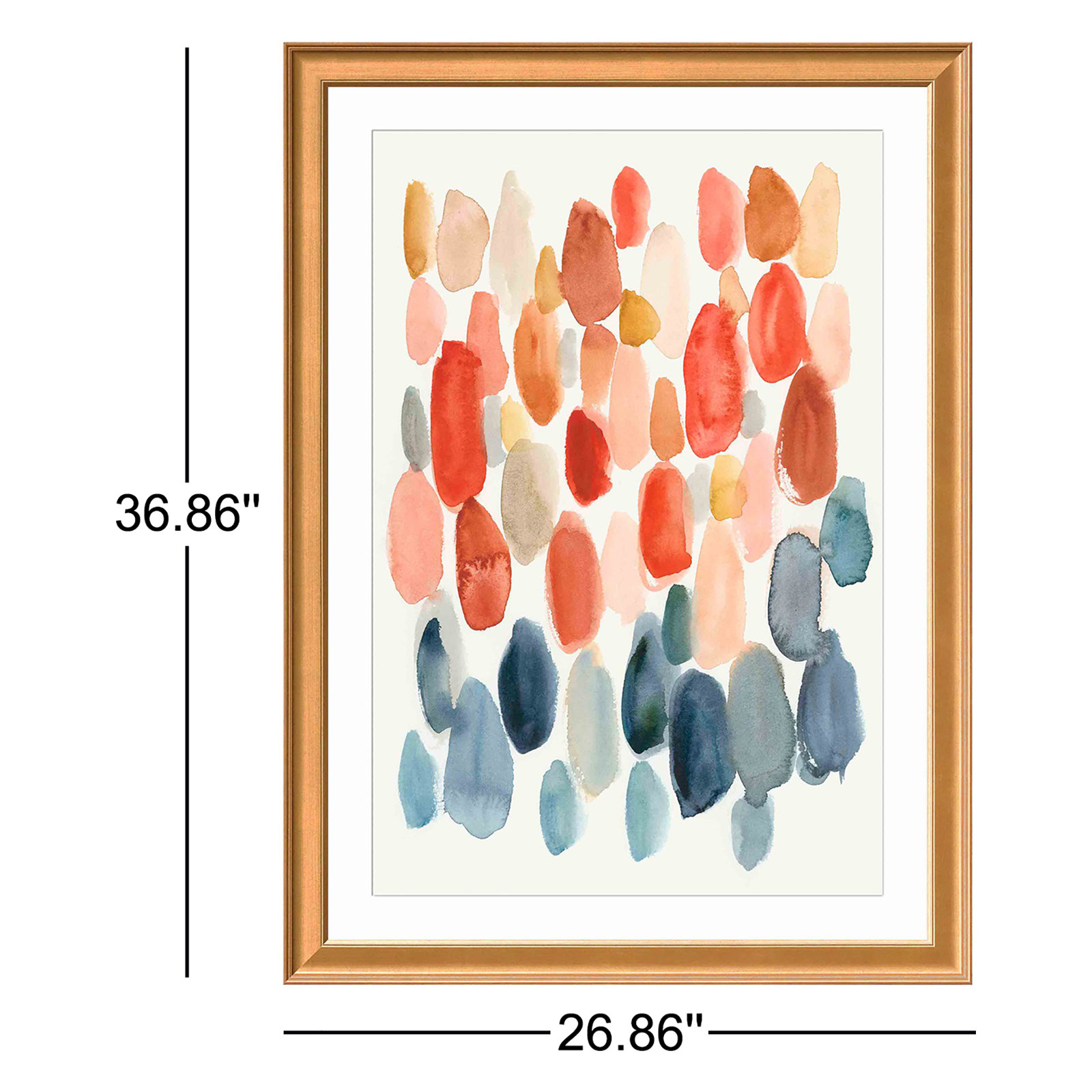 Citrus Season II by Chariklia Zarris, Antiqued Gold, 36.86" H x 26.86" W x 0.85" D