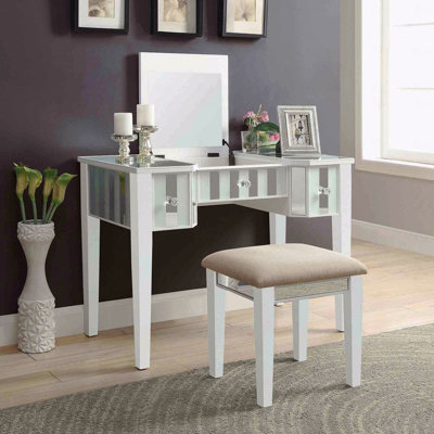 Ensemble de meuble-lavabo 1 pièce de style transitionnel avec tabouret avec tiroirs de rangement Core Design