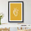 Orange Anatomical Heart - Picture Frame Graphic Art-62808645-62808641