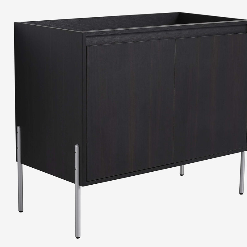 Armoire de rangement autoportante avec portes à fermeture douce