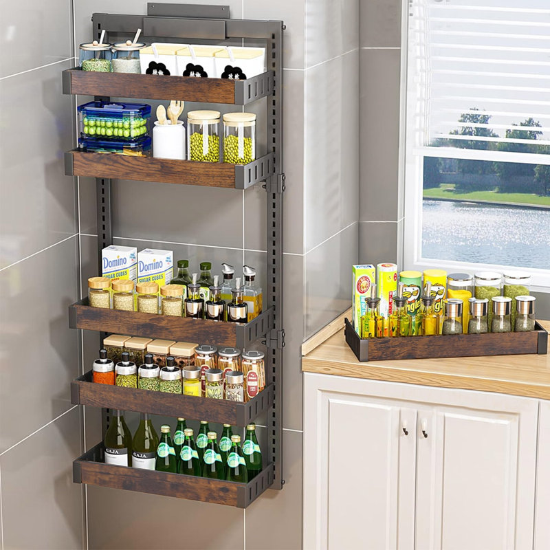 Bittany Drill / Screw Spice Rack with Adjustable Racks