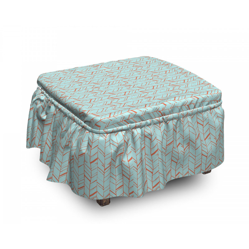 Housse pour repose-pieds chevrons sketchy