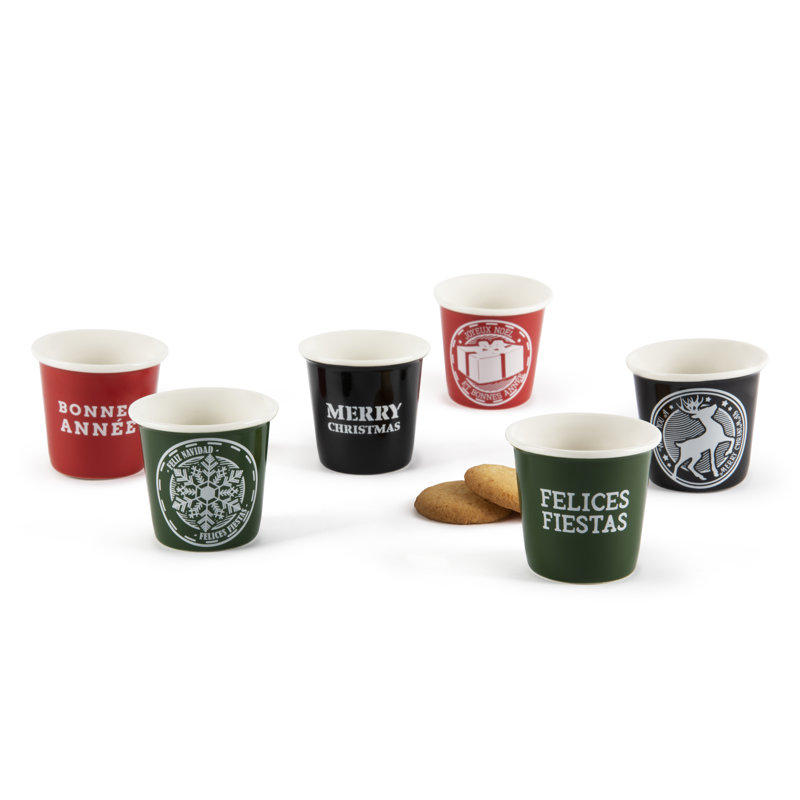 Christmas Stamp Porcelain Coffee Cup