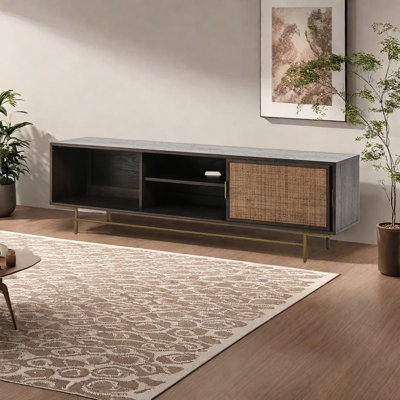 European style retro metal cabinet foot TV stand