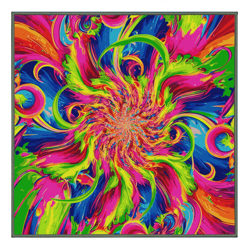 Mind Melt Rug, Square 3'