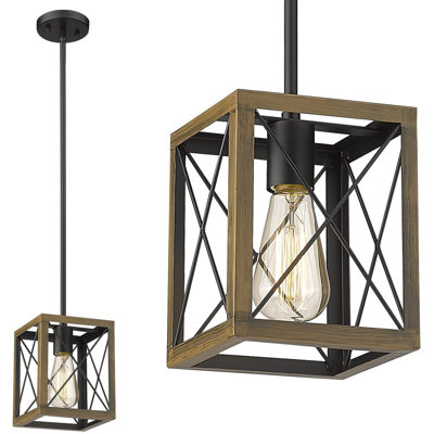 1 - Light Matte Black Lantern Pendant