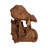 Sculpture Wood Mushroom-Inspired Design 13" Brown for Home Office Bedroom Living Room Decor.
