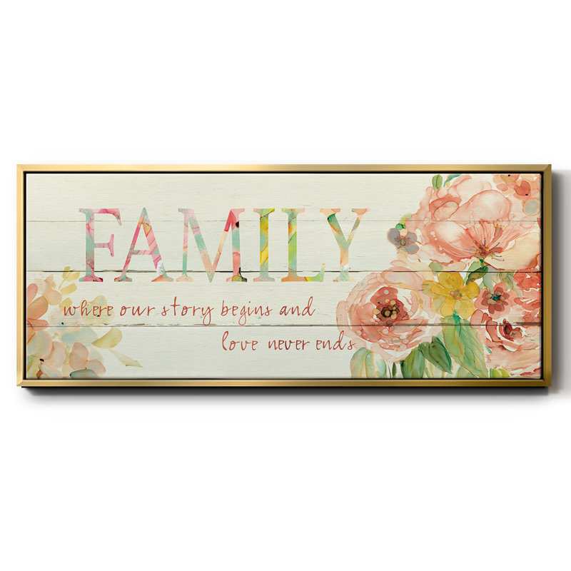 Famille où commence notre histoire - Toile encadrée, H 24 po x l 60 po