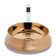 Brushed Bronze Vitreous China Circular Vessel Bathroom Sink with Overflow