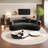 Black curved negotiating sofa-103978031