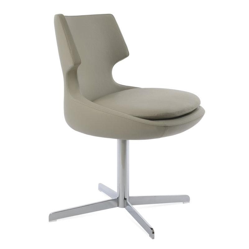 Patara 4 Star Swivel Side Chair, Red