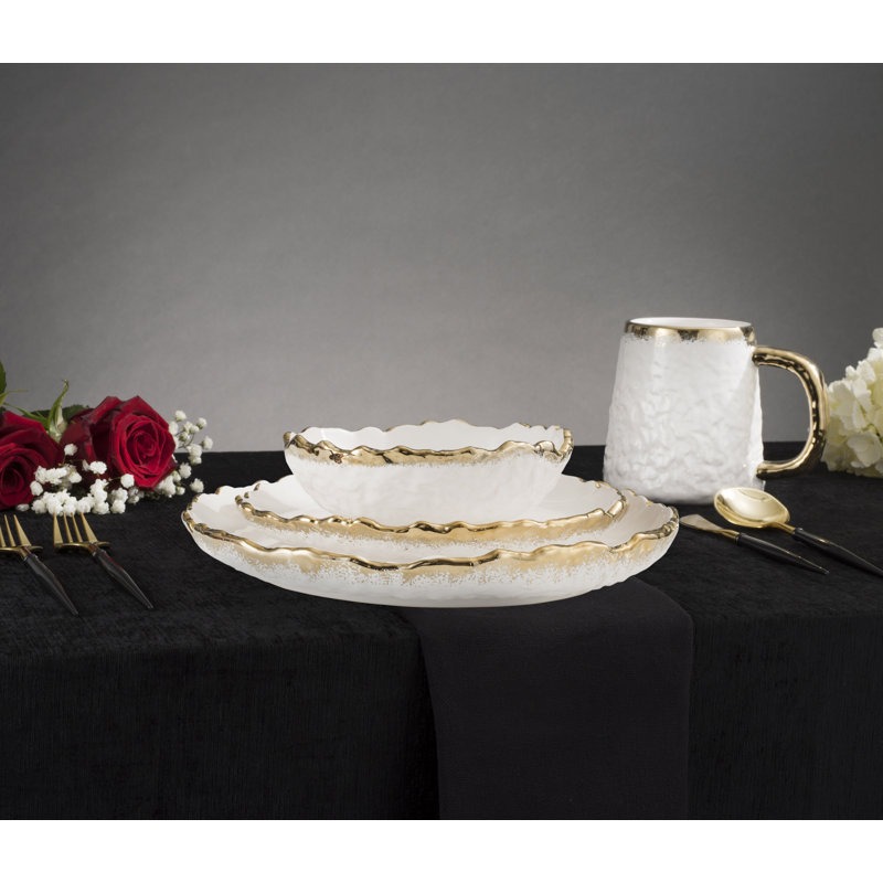 Bajinder Piece Glass Dinnerware Set
